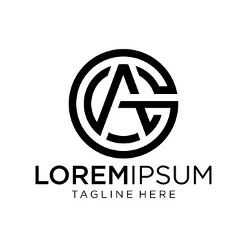 letter AG Circle or ACG professional representation in a creative sphere.