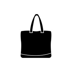 hand bag silhouette vector isolated on white background 