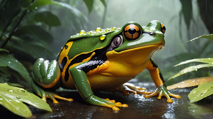 frog on a leaf