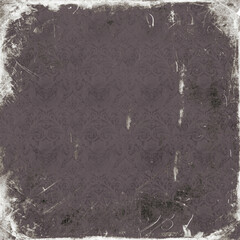 Abstract old gray floral fabric paper, grunge wall texture background, vintage style wallpaper illustration vector design.