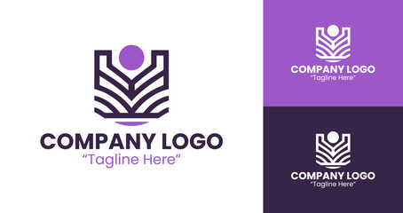 Creative and Elegant Purple Logo Design for Business and Branding Services