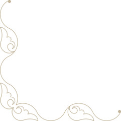 Monoline Indian Floral Decorative Corner 