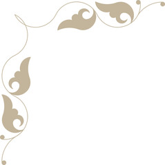 Monoline Indian Floral Decorative Corner 