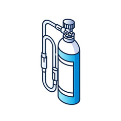 Fototapeta premium Oxygen tank icon for respiratory support or therapy.