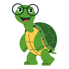 turtle cartoon clipart vector image