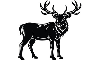 Cheerful deer with large antlers smiles broadly, showcasing a playful nature and friendly appearance