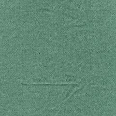 Green fabric texture with subtle wrinkles and natural fiber detail, perfect for backgrounds, textile design, craft projects, packaging, and soft, organic-themed graphic design work.