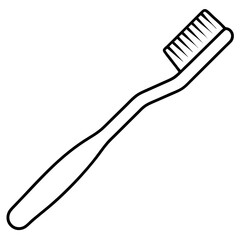 Toothbrush line art vector