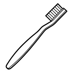 Toothbrush line art vector