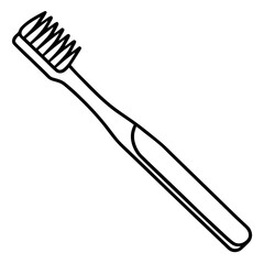 Toothbrush line art vector