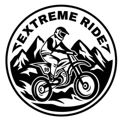 Extreme Ride SVG, Motocross SVG, Biker SVG, Mountain Ride SVG, Dirt Bike SVG