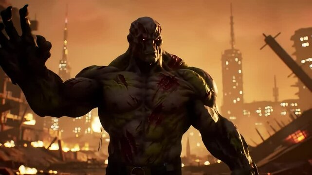 Zombie apocalypse city monster attack