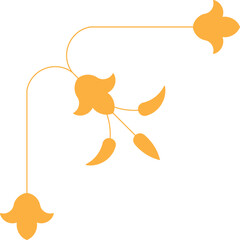 Monoline Decorative Floral Corner 