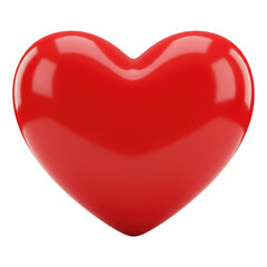 Fototapeta premium Red Heart: A Symbol of Precious Love and Affection. Cut Out, Clipping Path Isolated on Transparent Background. 