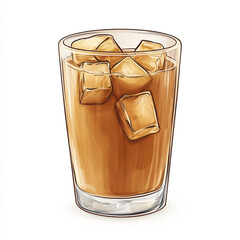 Refreshing Iced Coffee Illustration Cool Summer Drink