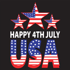 USA Independence Day t shirt design silhouette vector art illustration, 4th of July independence day