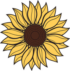 Vibrant Sunflower Illustration