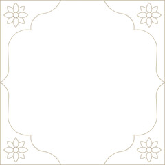 Monoline Floral Decorative Frame