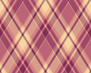 Argyle pattern of geometric rhombus. Harlequin check wallpaper design. Classic diamond shaped textile material for web background, print fabric clothing, sweater, wrapping paper, gift card, invitation