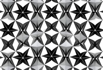 Abstract geometric shapes form a repeating monochrome vector pattern, ideal for wallpaper, geometric pattern, decor