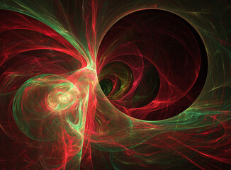 Fractal colored abstract on black background