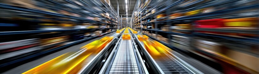 Sensorguided crate system in motion blur