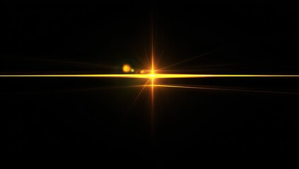 Fototapeta premium Abstract lens flare effect on black background
