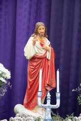 Fototapeta premium Imagen del Sagrado Corazón de Jesús 