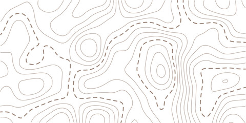 Contour topographic map. Geographic grid map background. Black lines on white background. Vector illustration.