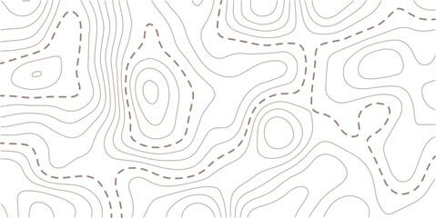 Contour topographic map. Geographic grid map background. Black lines on white background. Vector illustration.