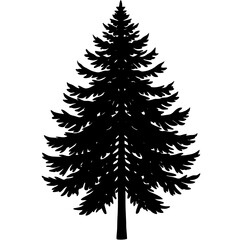 christmas tree isolated on white background