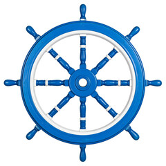 Obraz premium Colorful ship's wheel showcasing nautical design.