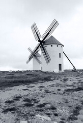 white spanish wind mills