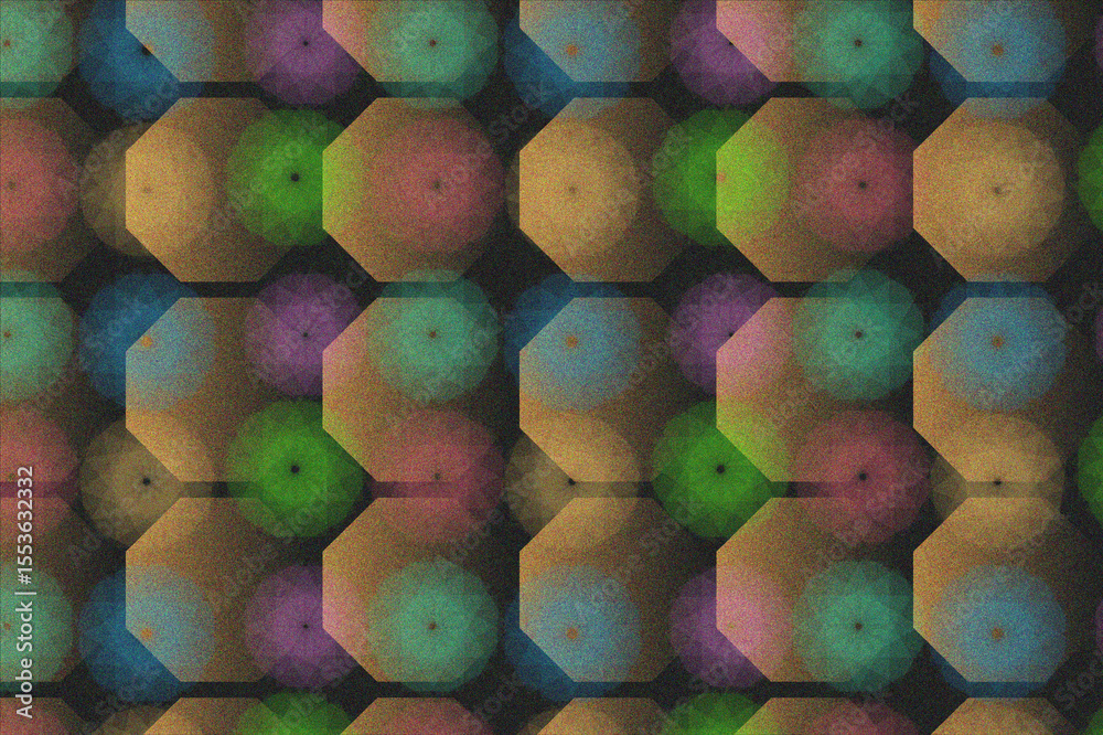Fototapete gra pattan abstract geometric pattern with textured colorful octagons seamless