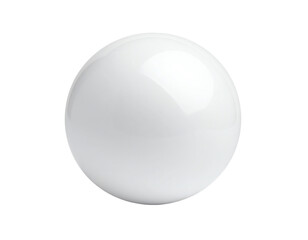 A minimalistic white sphere object on a dark background.