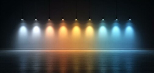 Different Light Temperatures Room Scene Illustration