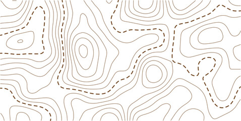 Abstract topo contour map on white background, Topographic map Topographic contour lines map seamless pattern. Geographic mountain relief diagram line wave carve pattern