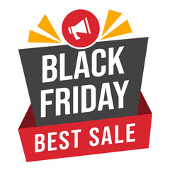 Black Friday promo badges for seasonal shopping and big discounts