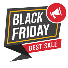 Black Friday promo badges for seasonal shopping and big discounts
