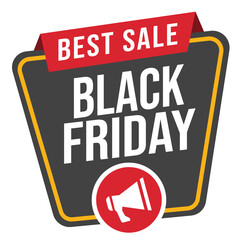 Black Friday promo badges for seasonal shopping and big discounts
