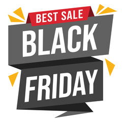 Black Friday promo badges for seasonal shopping and big discounts