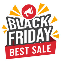 Black Friday promo badges for seasonal shopping and big discounts