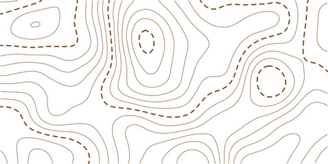Fototapeta premium Abstract topo contour map on white background, Topographic map Topographic contour lines map seamless pattern. Geographic mountain relief diagram line wave carve pattern
