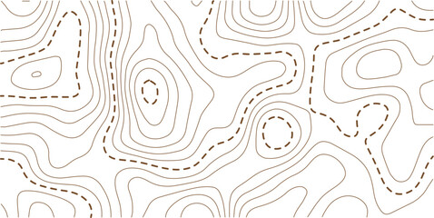 Abstract topo contour map on white background, Topographic map Topographic contour lines map seamless pattern. Geographic mountain relief diagram line wave carve pattern
