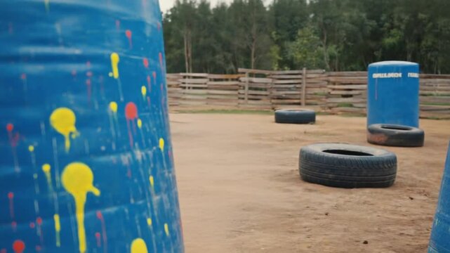 Man playing paintball.