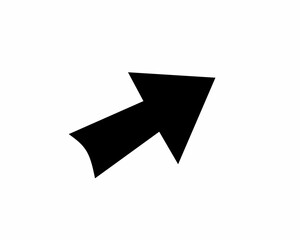 black arrow isolated on white