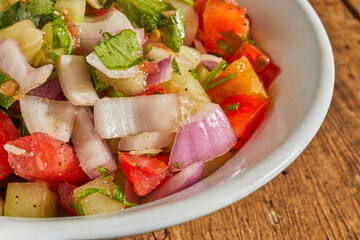 Middle Eastern style vegetable salad, sometimes called an Isreali Salad
