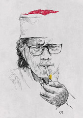 Smoking Religious Figure