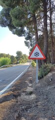 road sign on a road