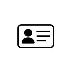 Employee ID Card Icon – vCard Vector Illustration for Web, Mobile App, and Graphic Design